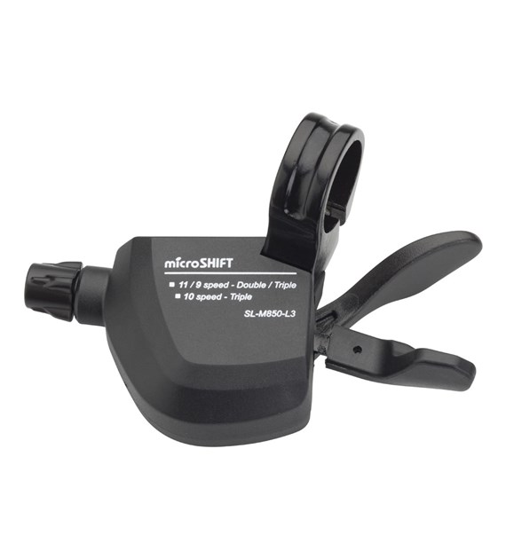 Manetka MICROSHIFT XLE, Lewa, 3.rzędowa, Kompatybilna z Shimano, Xpress Trigger, Bez Wskaźnika Przełożeń (DWZ)