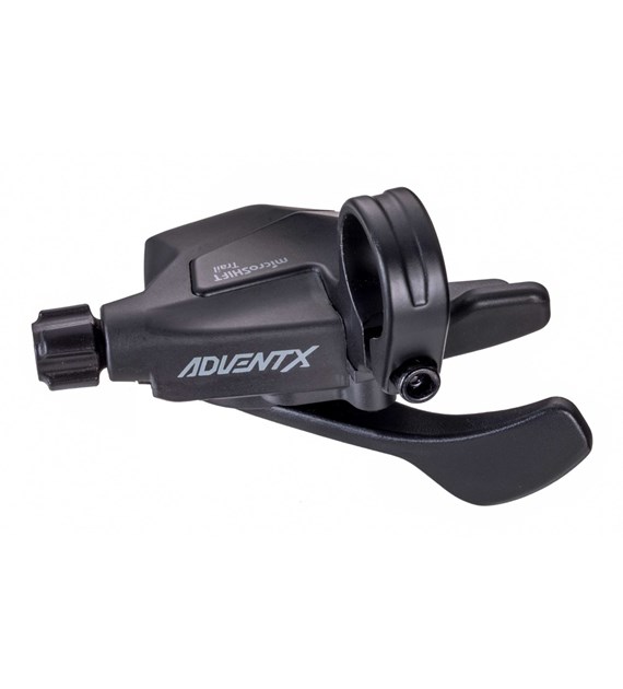 Manetka MICROSHIFT ADVENT X, Prawa, 10.rzędowa, Nie Kompatybilna z Shimano, Trigger, Bez Wskaźnika Przełożeń (DWZ)