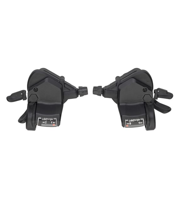 Manetki MICROSHIFT, Para, 9.rzędowe(2x9), Kompatybilne z Shimano, Thumb Tap, Optyczny Wskaźnik Przełożeń (NEW)