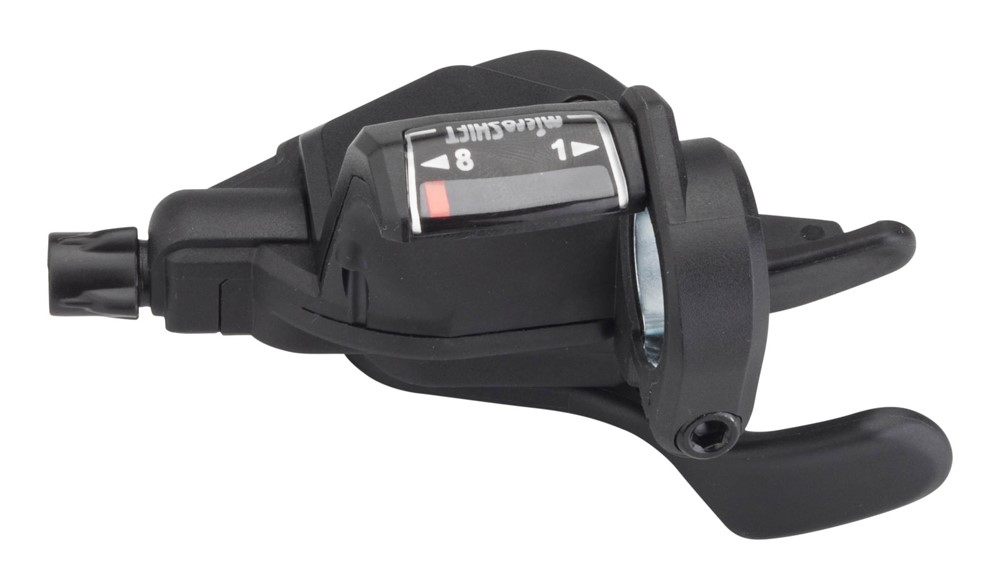 Manetka MICROSHIFT MEZZO, Prawa, 8.rzędowa, Kompatybilna z Shimano, Thumb Tap, Optyczny Wskaźnik Przełożeń (NEW)