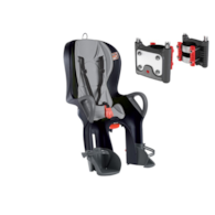 Fotelik dziecięcy OKBABY 10+ (regulowane pochylenie, 27,5”-29” pręt 114 stopni ZN+H70 + zapięcie) czarny/ciemnoszary (NEW)