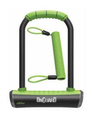 Zapięcie rowerowe e-bike ONGUARD PITBULL STD E 8003E U-LOCK - ⌀14mm, Wymiary: 115mm x 230mm, 5x Kluczy z kodem + Linka do tarczy (NEW)