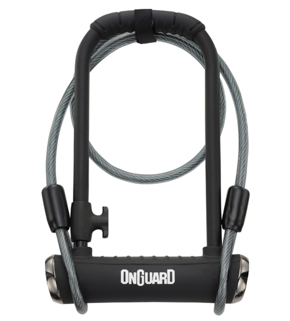 Zapięcie rowerowe ONGUARD PITBULL DT X-SERIES 8005 U-LOCK + CABLE - ⌀14mm, Wymiary: 115mm x 230mm, 5x Kluczy z kodem + LINKA 10mm x 120cm (NEW)