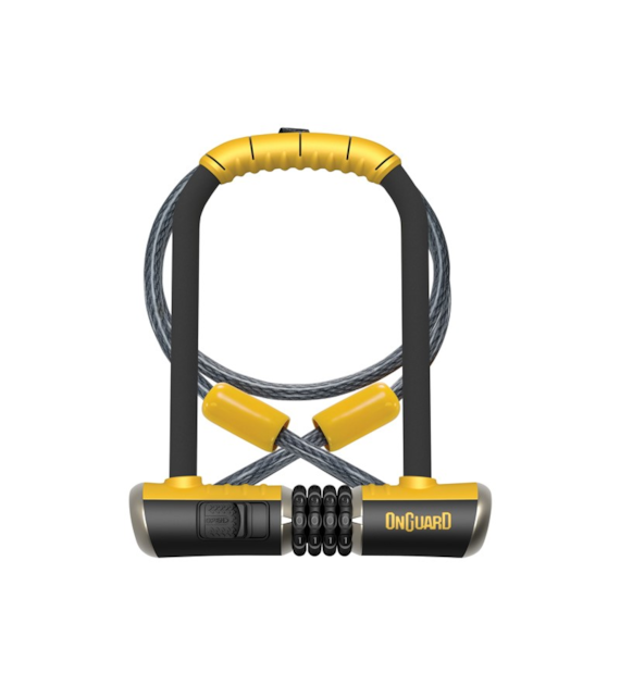 Zapięcie rowerowe ONGUARD COMBO DT 8012C U-LOCK + SZYFR + LINKA - ⌀13mm, Wymiary: 115mm x 230mm + LINKA 10mm x 120cm (NEW)