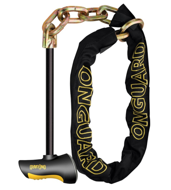 Zapięcie rowerowe ONGUARD BEAST 8017LPT ŁAŃCUCH + KŁÓDKA, Wymiary: 140cm x 12mm, 5x Kluczy z kodem + KŁÓDKA ⌀ 16mm (NEW)