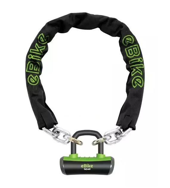 Zapięcie rowerowe do e-bike ONGUARD MASTIFF 8019EL ŁAŃCUCH + ULOCK, Wymiary: 10mm x 180cm, 5x Kluczy z kodem + U-LOCK ⌀14mm (NEW)