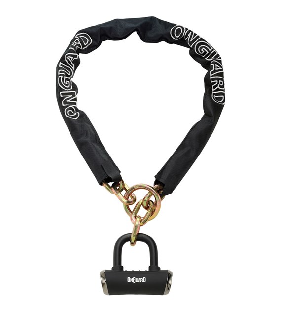 Zapięcie rowerowe ONGUARD MASTIFF X-SERIES 8019LP ŁAŃCUCH + U-LOCK, Wymiary: 130cm x 10mm, 5x Kluczy z kodem + U-LOCK ⌀14mm (NEW)