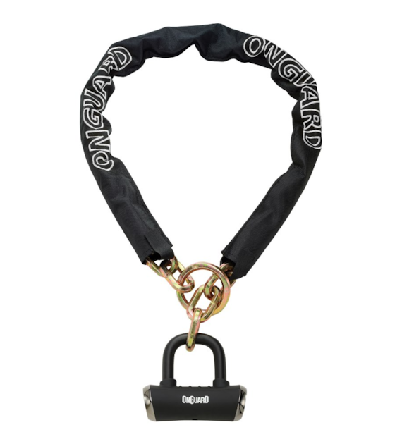 Zapięcie rowerowe ONGUARD MASTIFF X-SERIES 8019LP ŁAŃCUCH + U-LOCK, Wymiary: 130cm x 10mm, 5x Kluczy z kodem + U-LOCK ⌀14mm (NEW)