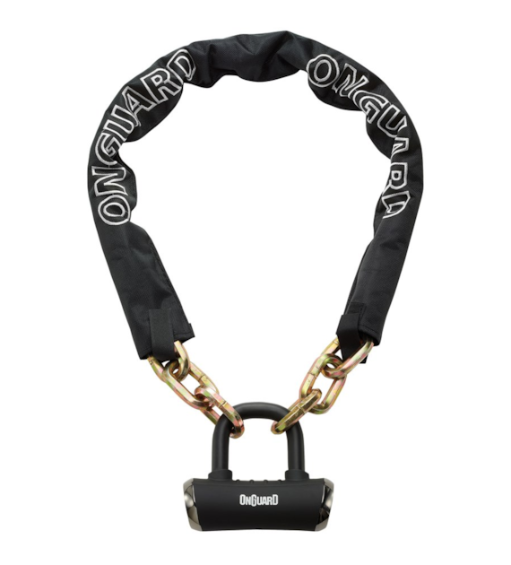 Zapięcie rowerowe ONGUARD MASTIFF X-SERIES 8019L ŁAŃCUCH + U-LOCK, Wymiary: 180cm x 10mm, 5x Kluczy z kodem + U-LOCK ⌀14mm (NEW)
