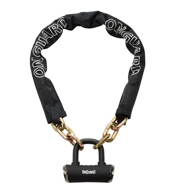 Zapięcie rowerowe ONGUARD MASTIFF 8019 X-SEREIS ŁAŃCUCH + U-LOCK, Wymiary: 110cm x 10mm, 5x Kluczy z kodem + U-LOCK ⌀14mm (NEW)