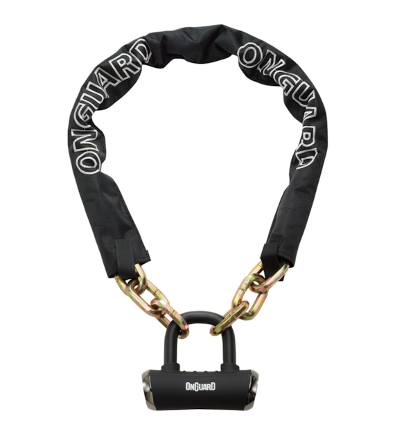 Zapięcie rowerowe ONGUARD MASTIFF 8019 X-SEREIS ŁAŃCUCH + U-LOCK, Wymiary: 110cm x 10mm, 5x Kluczy z kodem + U-LOCK ⌀14mm (NEW)
