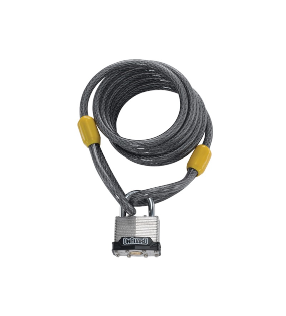 Zapięcie rowerowe ONGUARD DOBERMAN KEY 8033 LINKA SPIRALNA + KŁÓDKA, Wymiary: 185cm x 8mm + KŁÓDKA (NEW)