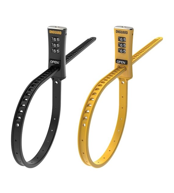 Zapięcie rowerowe ONGUARD 8078 Zip Lock Pack - 10mm 180cm - SZYFR black/yellow zestaw 2 szt (NEW)