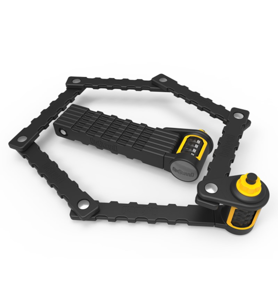 Zapięcie rowerowe składane ONGUARD LINK PLATE LOCK K9 COMBO 8116C + SZYFR, Długość: 75cm (NEW)