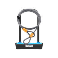 Zapięcie rowerowe ONGUARD NEON 8154BU U-LOCK + LINKA - ⌀ 11mm, Wymiary: 115mm x 230mm - uchwyt + 2x Klucze + LINKA 10mm x 120cm Niebieskie (NEW)
