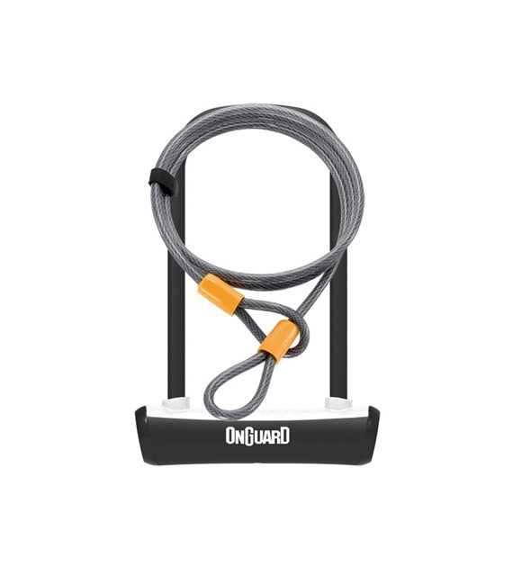 Zapięcie rowerowe ONGUARD NEON 8154WH U-LOCK - 115mm 230mm - uchwyt + 2 x Klucze + linka 10mm 120cm białe