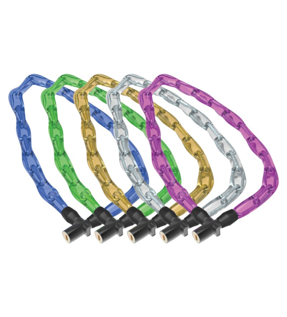 Zapięcie rowerowe ONGUARD LIGHTWEIGHT KEY CHAIN LOCK 8196 ŁAŃCUCH 80cm*4mm - 2 x Klucze z kodem mix kolorów 10szt. (NEW)