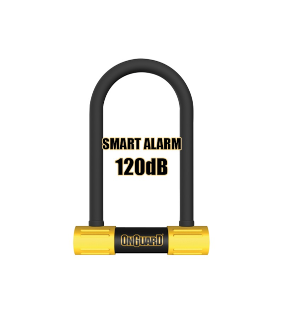 Zapięcie rowerowe ONGUARD SMART ALARM 8267 U-LOCK + ALARM, ⌀ 14mm, Wymiary: 85mm x 150mm, 5x Kluczy z kodem (NEW)