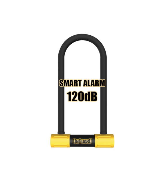 Zapięcie rowerowe ONGUARD SMART ALARM 8268 U-LOCK + ALARM, ⌀16mm, Wymiary: 100mm x 258mm, 5x Kluczy z kodem (NEW)