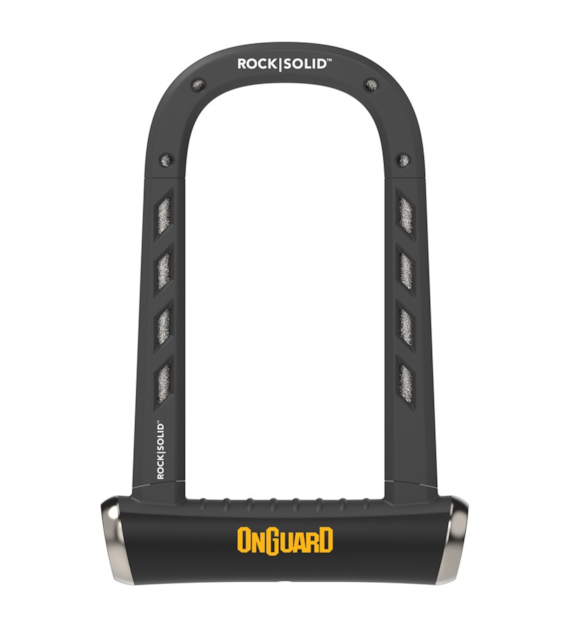 Zapięcie rowerowe ONGUARD ROCK SOLID 8590 U-LOCK - ⌀14mm, Wymiary: 90mm x 175mm, 5 x Kluczy z kodem (NEW)