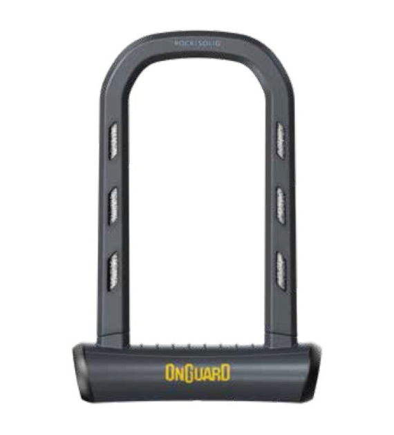 Zapięcie rowerowe ONGUARD ROCK SOLID STD 8594 U-LOCK - ⌀15mm, Wymiary: 115mm x 230mm, 5 x Kluczy z kodem (NEW)