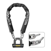 Zapięcie rowerowe ONGUARD ROCK SOLID 8608 ŁAŃCUCH + MINI U-LOCK, Wymiary: 180cm x 16mm, 5 x Kluczy z kodem + U-LOCK ⌀ 15mm (NEW)