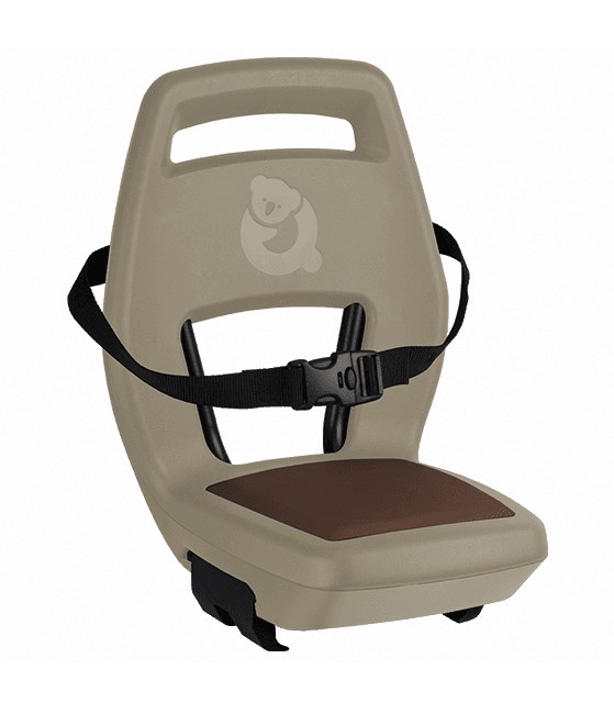 Fotelik dziecięcy QIBBEL JUNIOR 6+ Cappucino sand/brown, mocowanie na bagażnik, udźwig 35kg (NEW 2026)