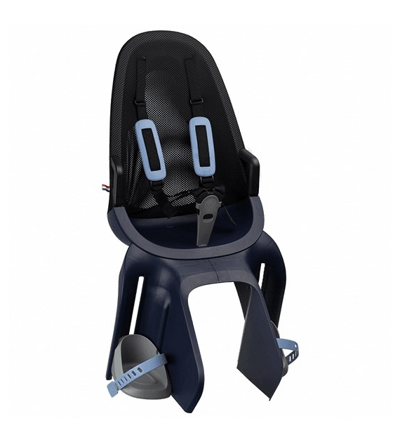 Fotelik dziecięcy QIBBEL AIR MIK denim blue, mocowanie na bagażnik z systemem MIK HD, udźwig 22kg (NEW 2026)