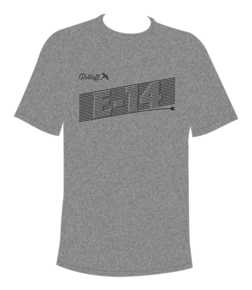 T-shirt ROHLOFF E-14 LOGO grey roz. XXL (NEW 2023)