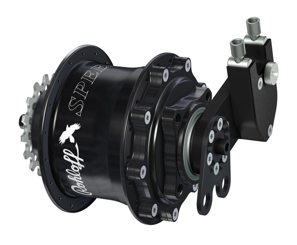 Piasta ROHLOFF Speedhub 500/14 CC DB 36 otw. Czarna, Zestaw (Pod oś Quick Release/Hamulec Tarczowy/Adapter Standard) (NEW)