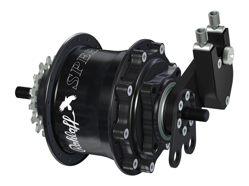 Piasta ROHLOFF SPEEDHUB 500/14 TS DB 36 otw. Czarna, Zestaw (Pod oś gwintowaną TS/Hamulec Tarczowy/Adapter Standard) (NEW)