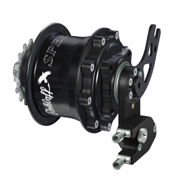 Piasta ROHLOFF SPEEDHUB 500/14 A12 DB PM 36 otw. Czarna, Zestaw (Pod Sztywną Oś/Hamulec Tarczowy/Adapter PM) (NEW)