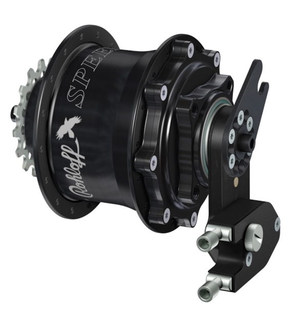 Piasta ROHLOFF SPEEDHUB 500/14 CC DB OEM2 32 otw. Czarna, Zestaw (Pod oś Quick Release/Hamulec Tarczowy/Adapter OEM2) (NEW)