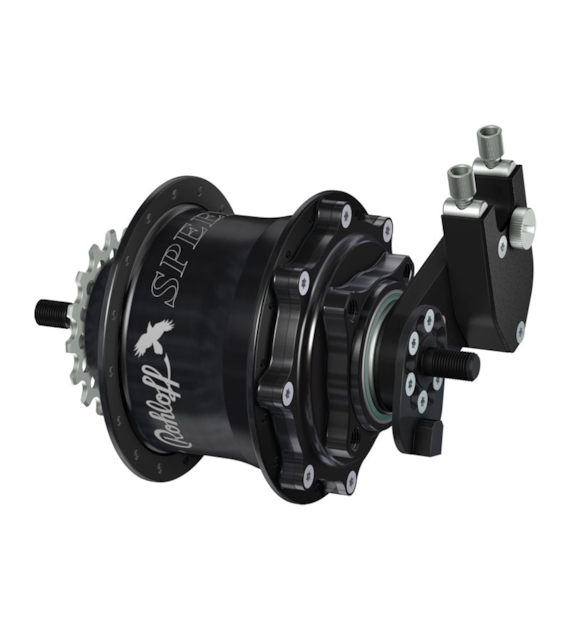 Piasta ROHLOFF SPEEDHUB 500/14 TS DB OEM 32 otw. Czarna, Zestaw (Pod oś gwintowaną TS/Hamulec Tarczowy/Adapter OEM) (NEW)