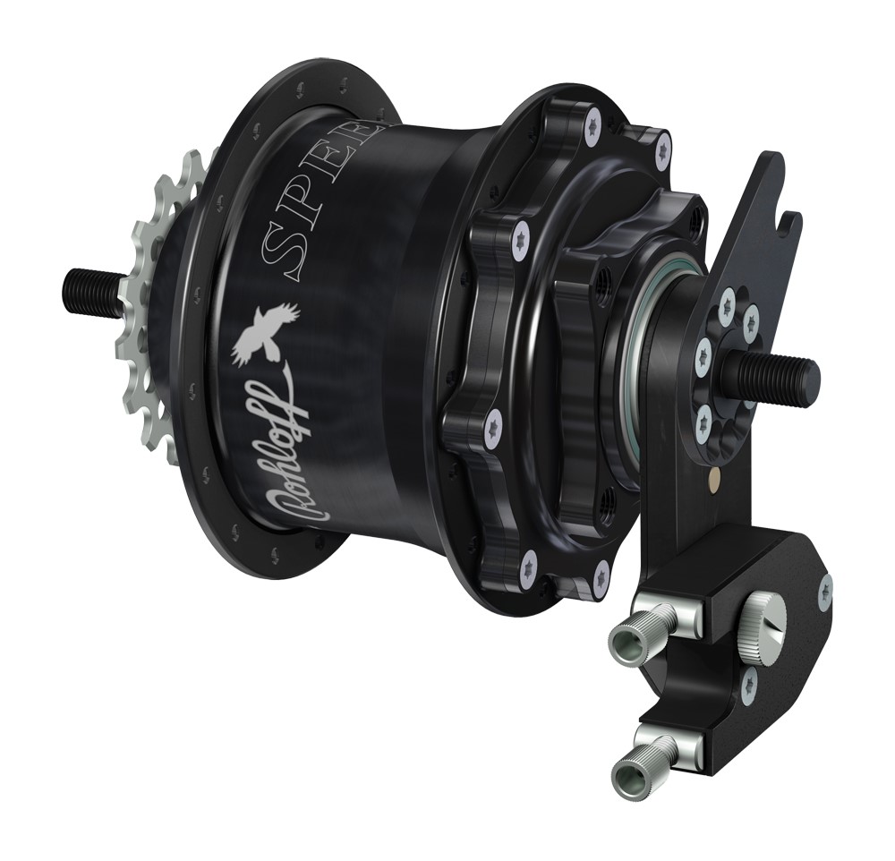Piasta ROHLOFF SPEEDHUB 500/14 TS DB OEM2 32 otw. Czarna, Zestaw (Pod oś gwintowaną TS/Hamulec Tarczowy/Adapter OEM2) (NEW)