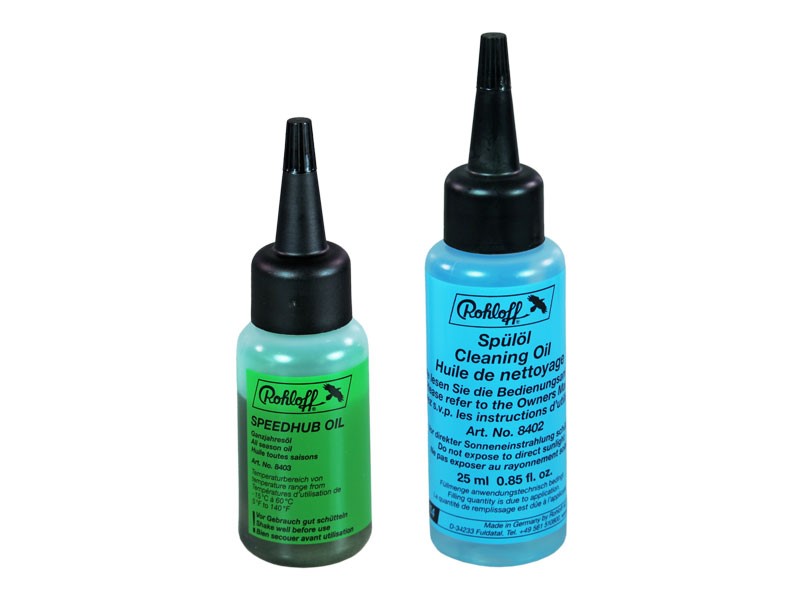 Zestaw olejów piasty ROHLOFF OIL OF SPEEDHUB 500/14 - SET FOR 1x OIL CHANGE (Olej czyszczący 25ml + Olej całoroczny 12,5ml/1 Wymiana) (NEW)