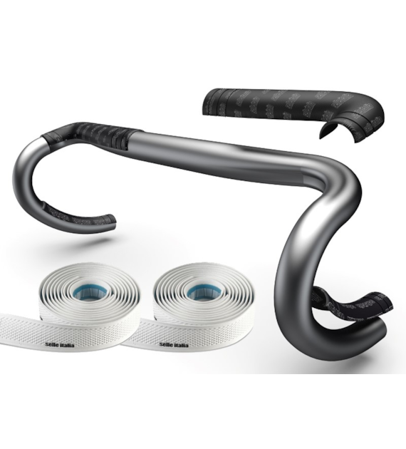 Owijka 2.5mm + wkładki piankowe na kierownicę SELLE ITALIA Shock Absorber kit, Biała (NEW)