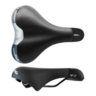 Siodło SELLE ITALIA SPORTOURING T 3 S1, 267x210mm, Pręty Fec Alloy, Hi-Viz, Żel, 492g (NEW).