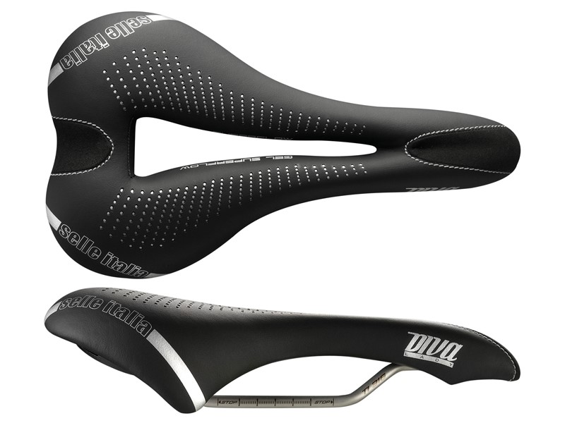 Siodło SELLE ITALIA DIVA GEL TI316 SUPERFLOW S (id match S3), 275g (NEW)