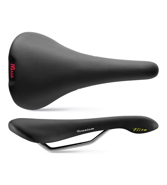 Siodło SELLE ITALIA HERITAGE FLITE 1990 L (id match L1), Pręty Titanium, Skóra, 230g czarne (NEW)