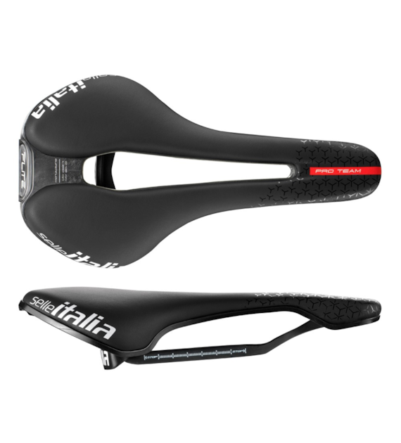 Siodło SELLE ITALIA FLITE BOOST PRO TEAM 6.1 KIT CARBONIO SUPERFLOW S (id match S3), Pręty Carbon, Waga 165g (NEW)