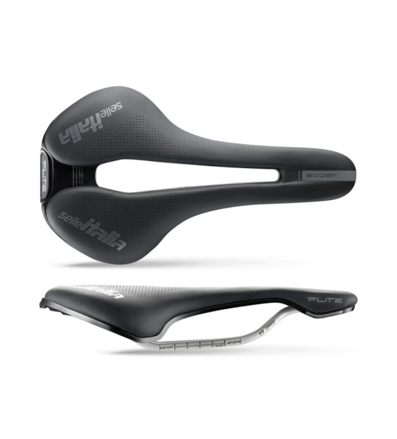 Siodło SELLE ITALIA FLITE BOOST TI316 SUPERFLOW S (id match S3), Pręty TI316, Waga 194g (NEW)