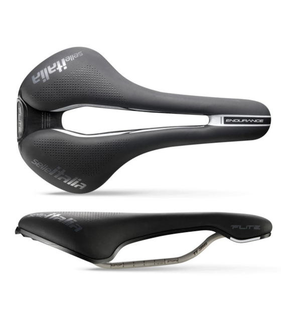 Siodło SELLE ITALIA FLITE BOOST ENDURANCE TI316 SUPERFLOW S (id match S3), Pręty TI316, Waga 228g (NEW)