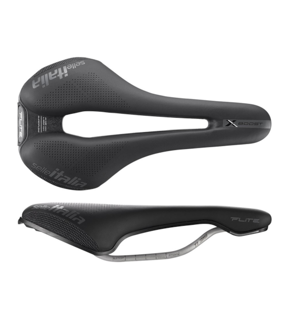 Siodło SELLE ITALIA FLITE BOOST X-CROSS TI316 SUPERFLOW S (id match S3), Pręty TI316, Waga 204g, Czarne (NEW)