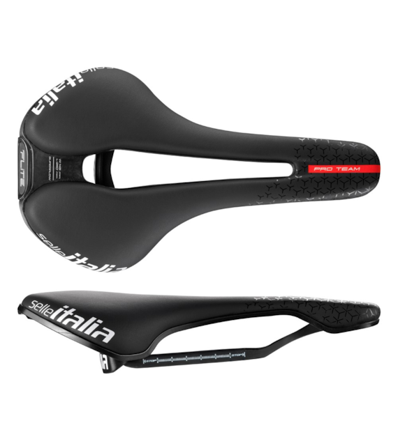 Siodło SELLE ITALIA FLITE BOOST PRO TEAM 6.1 KIT CARBONIO SUPERFLOW L (id match L3), Pręty Carbon, 170g (NEW)