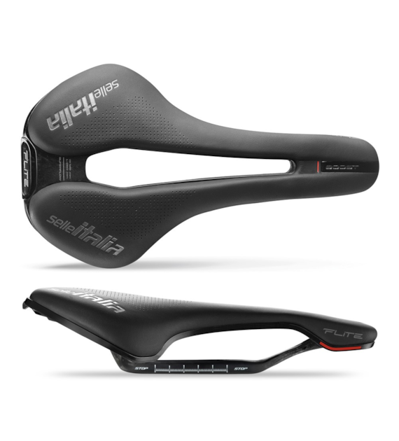 Siodło SELLE ITALIA FLITE BOOST KIT CARBONIO SUPERFLOW L (id match L3), Pręty Carbon, 162g (NEW)