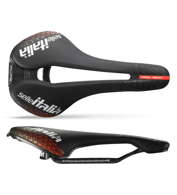 Siodło SELLE ITALIA FLITE BOOST PRO TEAM KIT CARBONIO SUPERFLOW L (id match L3), Pręty Carbon, Waga 170g (NEW).