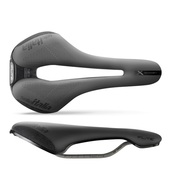 Siodło SELLE ITALIA FLITE BOOST X-CROSS TI316 SUPERFLOW L (id match L3), Pręty TI316, Waga 208g, Szare (NEW).