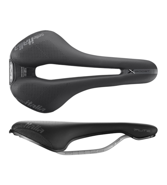 Siodło SELLE ITALIA FLITE BOOST X-CROSS TI316 SUPERFLOW L (id match L3), Pręty TI316, Waga 208g, Czarne (NEW)