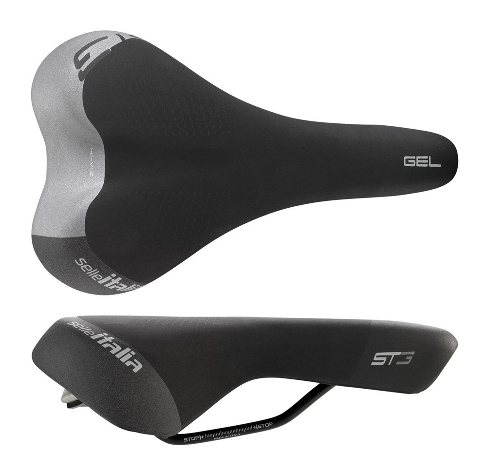 Siodło SELLE ITALIA SPORTOURING ST 3 S (idmatch S1), Fec Alloy Rail, Light Gel, 444g (NEW 2025)